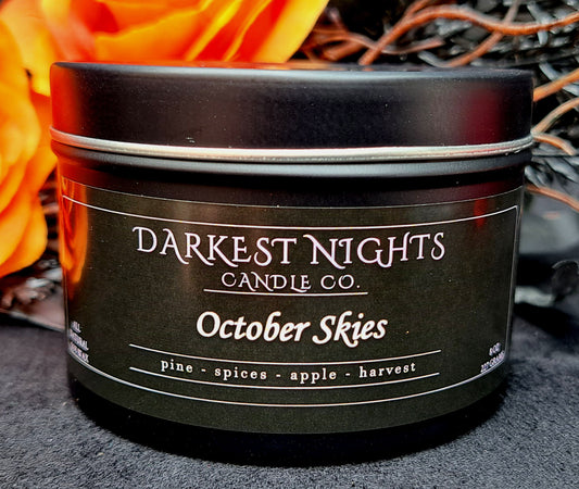 October Skies - Autumn inspired natural soy candle