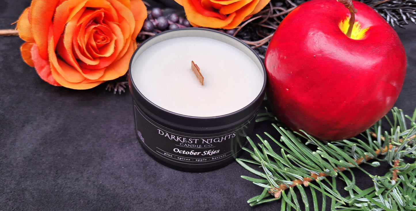 October Skies - Autumn inspired natural soy candle