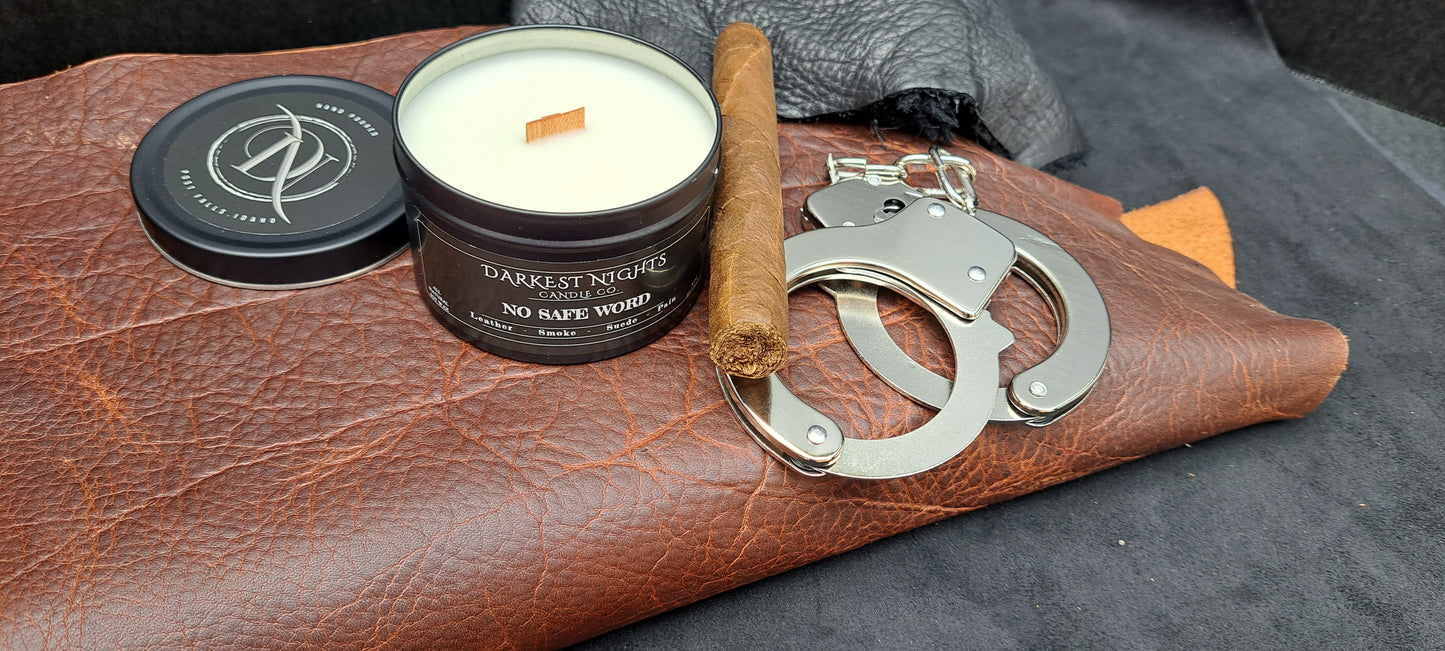 No Safe Word - leather and smoke natural soy candle